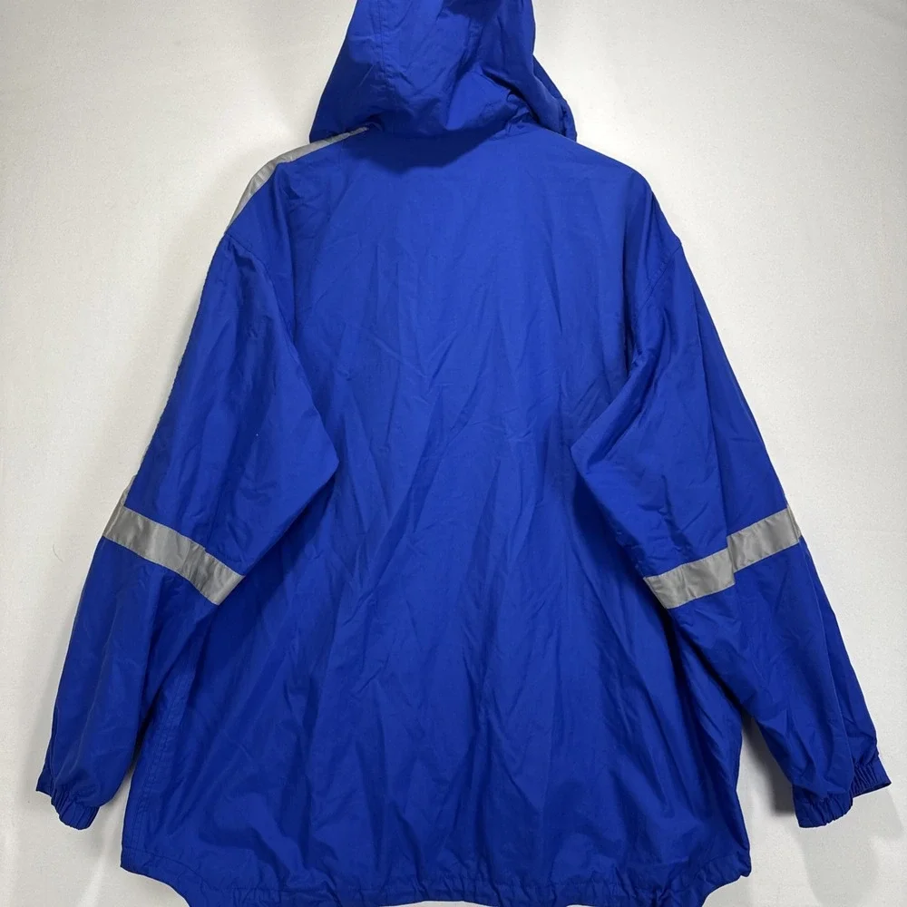 VTG 90's  POLO SPORT Anorak  Deadstock Windbreaker Jacket sz L‎ Blue Reflectors